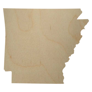 Wooden Arkansas State Shape