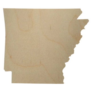 Wooden Arkansas State Shape
