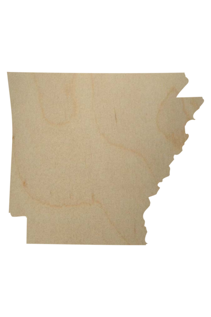 Wooden Arkansas State Shape
