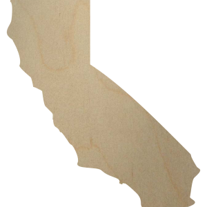 California Wood State Shape