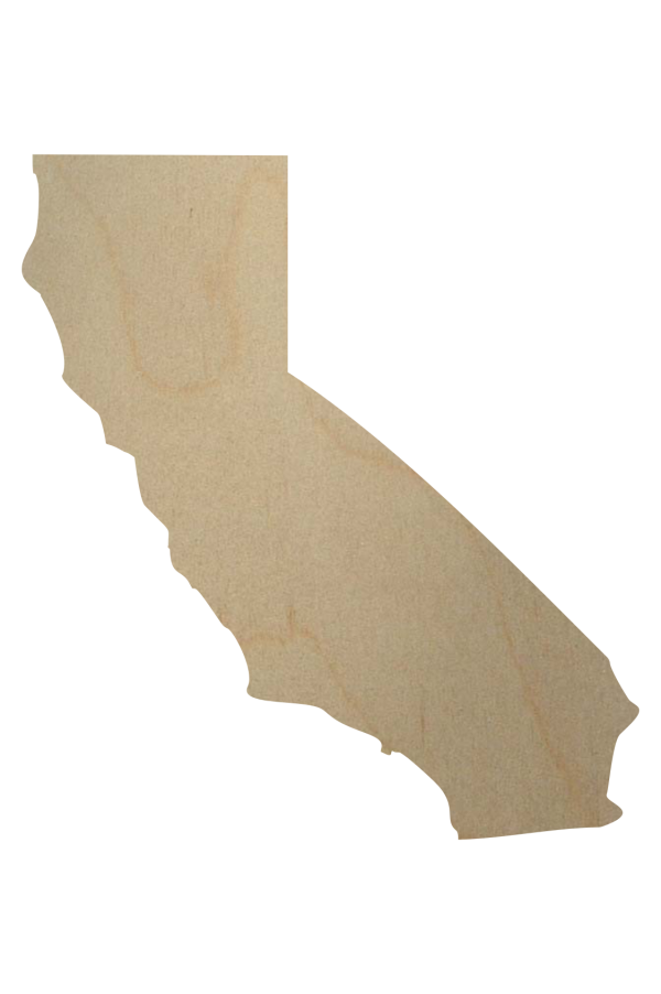 California Wood State Shape