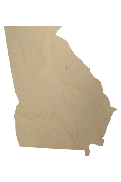 Georgia wood state shape cutout