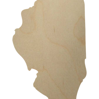 Wooden Illinois state cutout