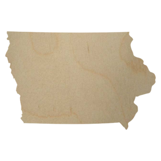 Iowa wooden shape