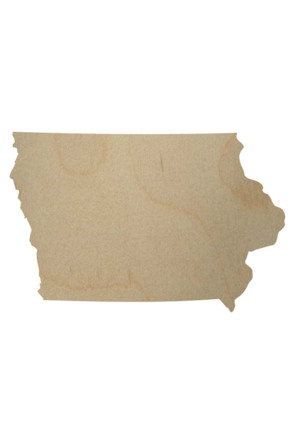 Iowa wooden shape