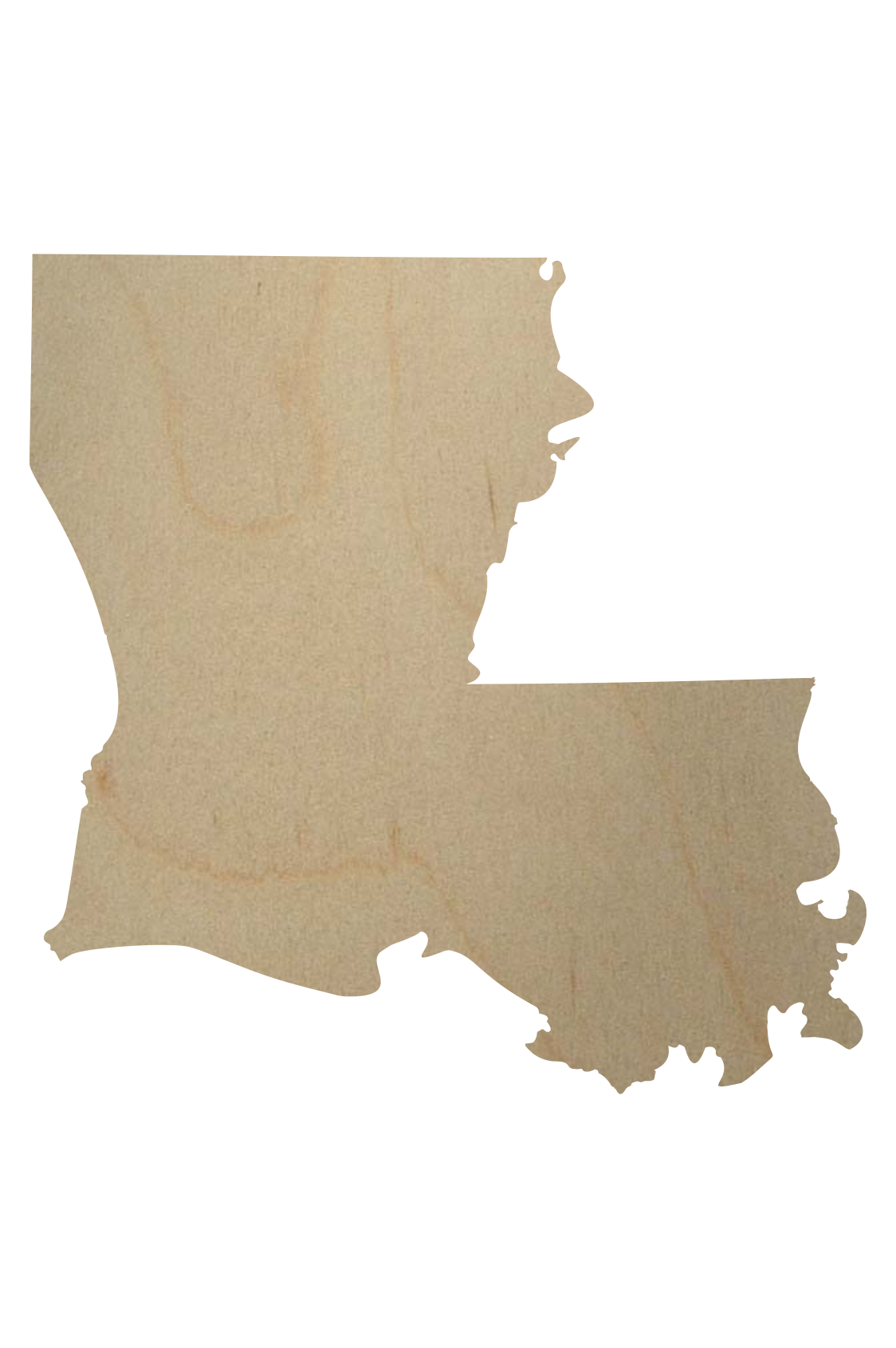 Louisiana wooden cutout.