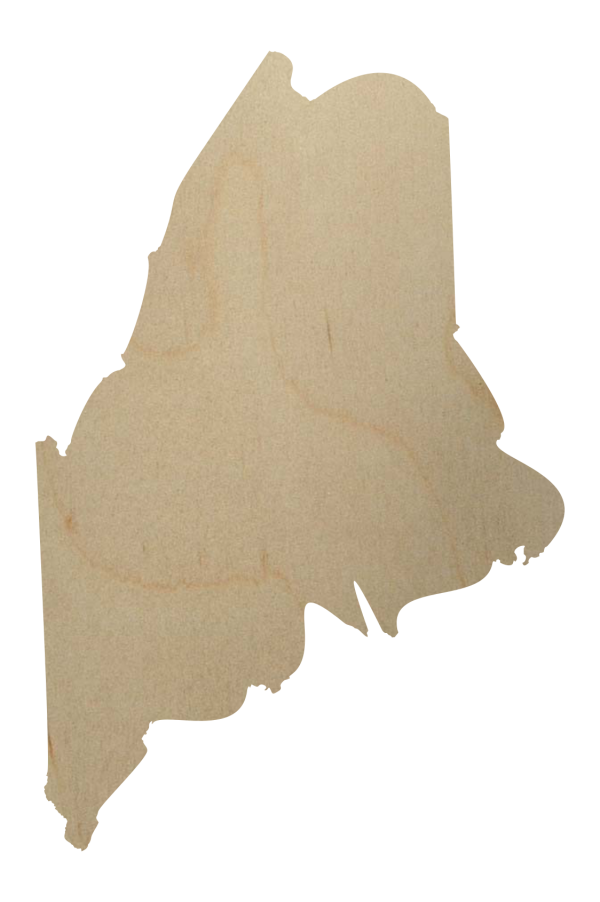 Maine State Wood Cutout