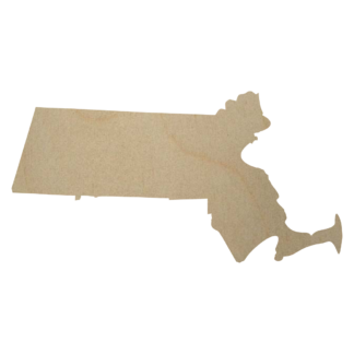 Wooden Massachusetts Cutout