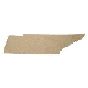 Wooden Tennessee State Shape Cutout