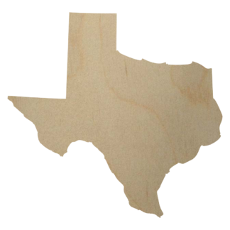 Wooden Texas State Shape Cutout