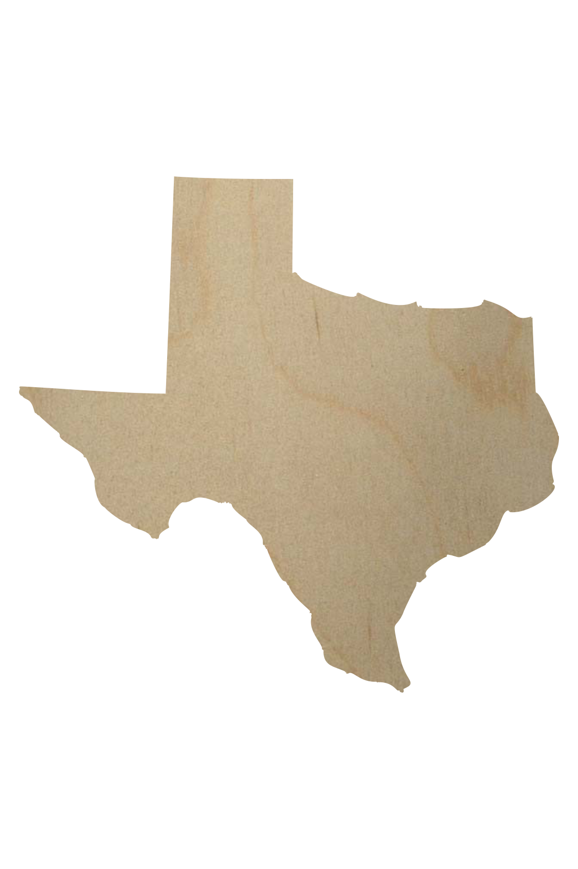 Wooden Texas State Shape Cutout.