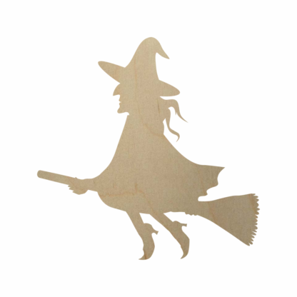 Wooden Flying Witch Cutout