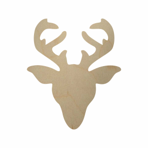 Wooden Reindeer Face Cutout