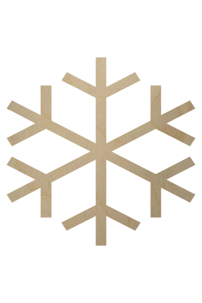 Wooden Snowflke Shape Cutout