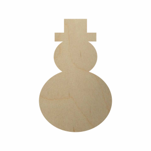 Wooden Snowman w Hat Cutout