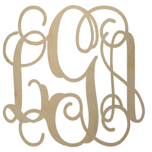 Wooden Scipt Monogram