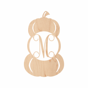 Stacked Pumpkin Monogram - M