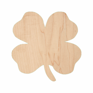 Wooden Four Leaf Clover Cutout