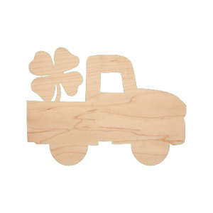 Wooden Truck w Clover Cutout