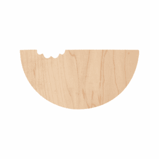 Wooden Watermelon with Bite Cutout