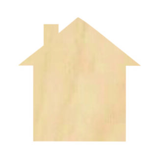 Wooden House Cutout