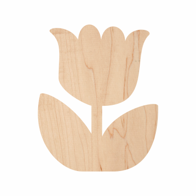 Wooden Tulip Cutout