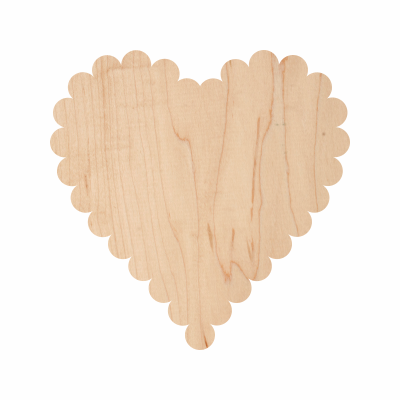 Wooden Candy Heart Cutout 10-0325
