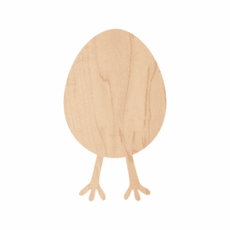 Wooden Egg w Legs Cutout 10-0048