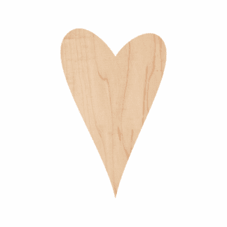 Wooden Prim Heart Cutout 10-0059