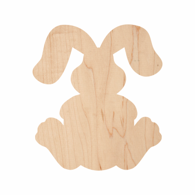 Wooden Sitting Bunny Cutout 10-0043