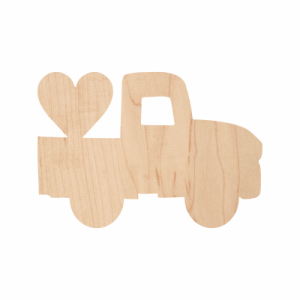 Wooden Truck w Heart Cutout 10-0052