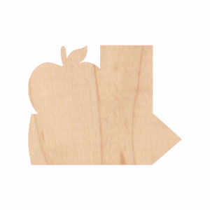 Apple Paper Pencil wooden shape