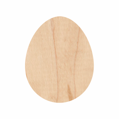 Wooden egg shape