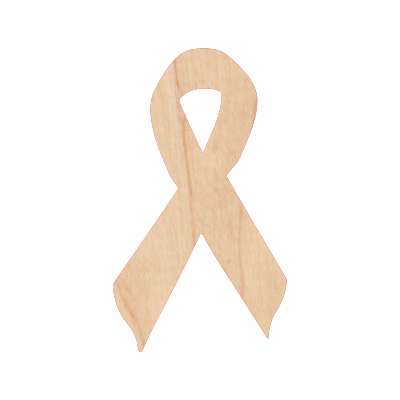 Wooden awareness ribbon shape