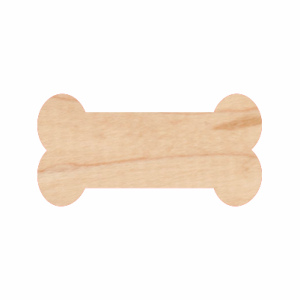 Wooden bone shape.