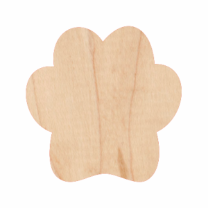 Wooden paw shape