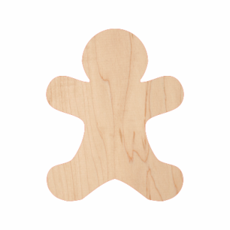 Wooden gingerbread man shape for crafting